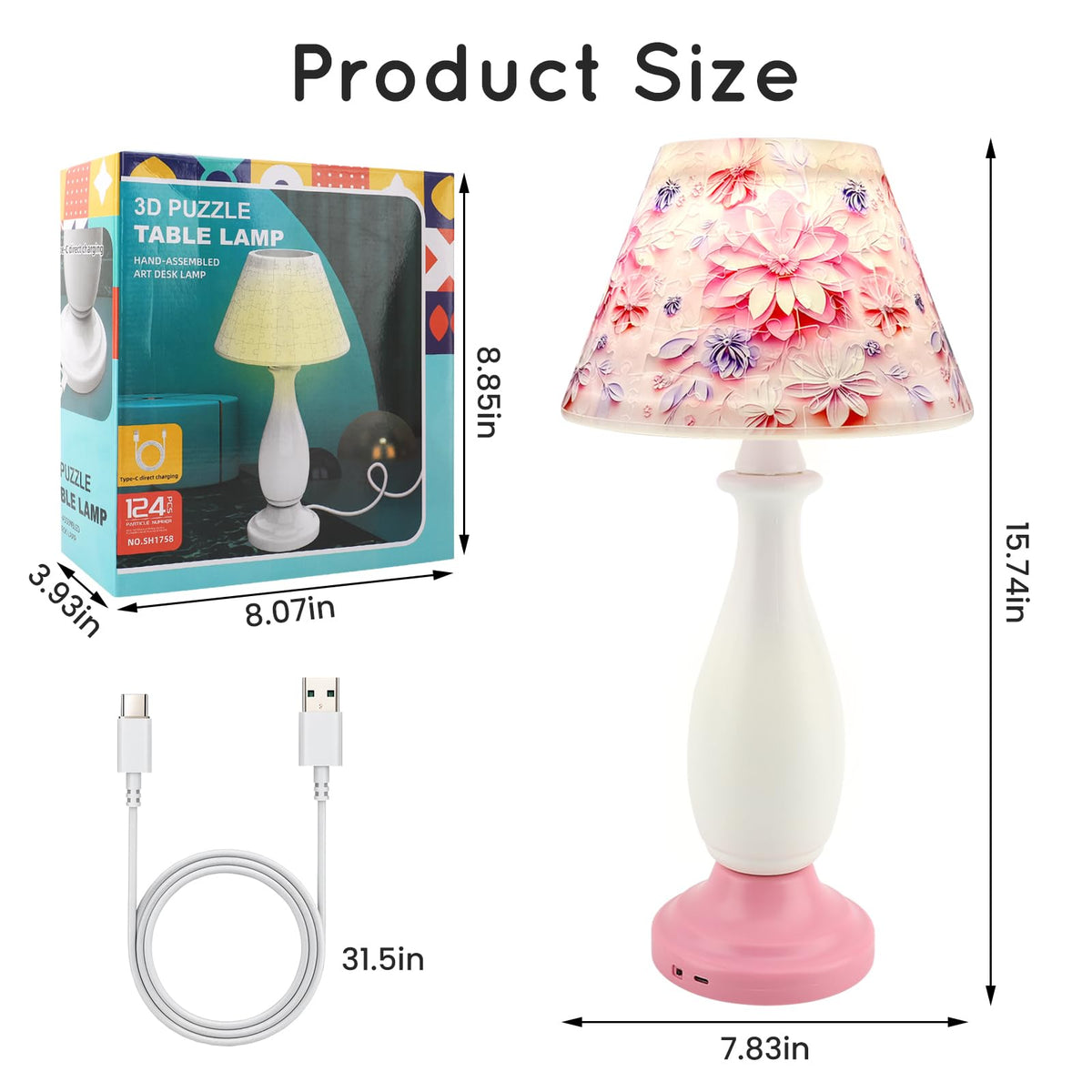 3D Print Puzzle Table Lamp