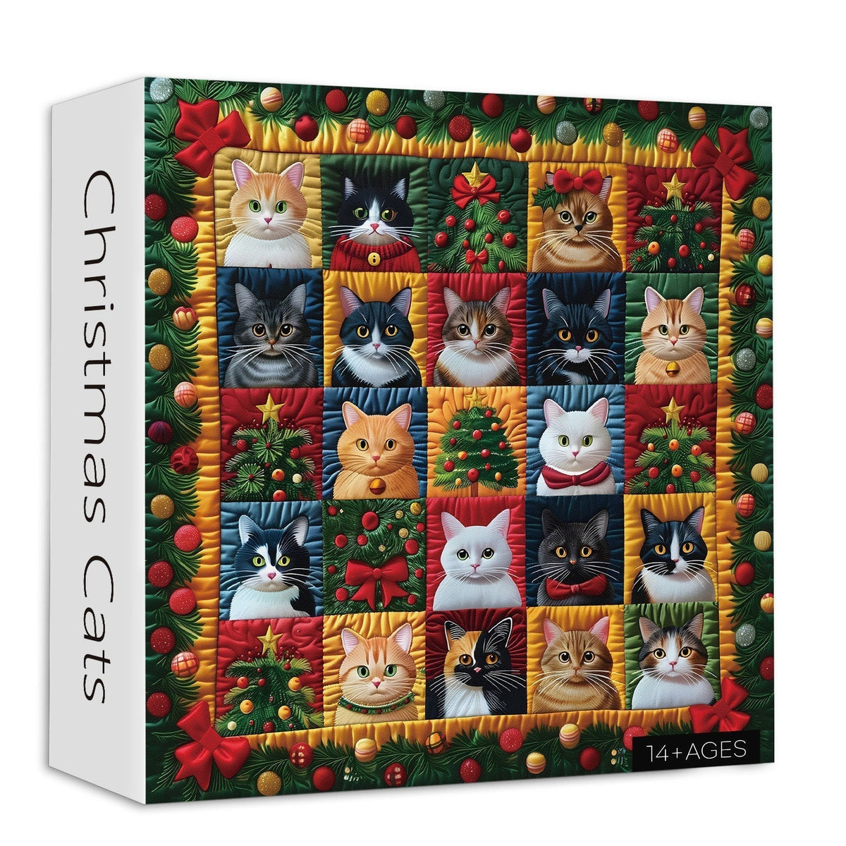 Christmas Cats Wooden Jigsaw Puzzle 1000 Pcs