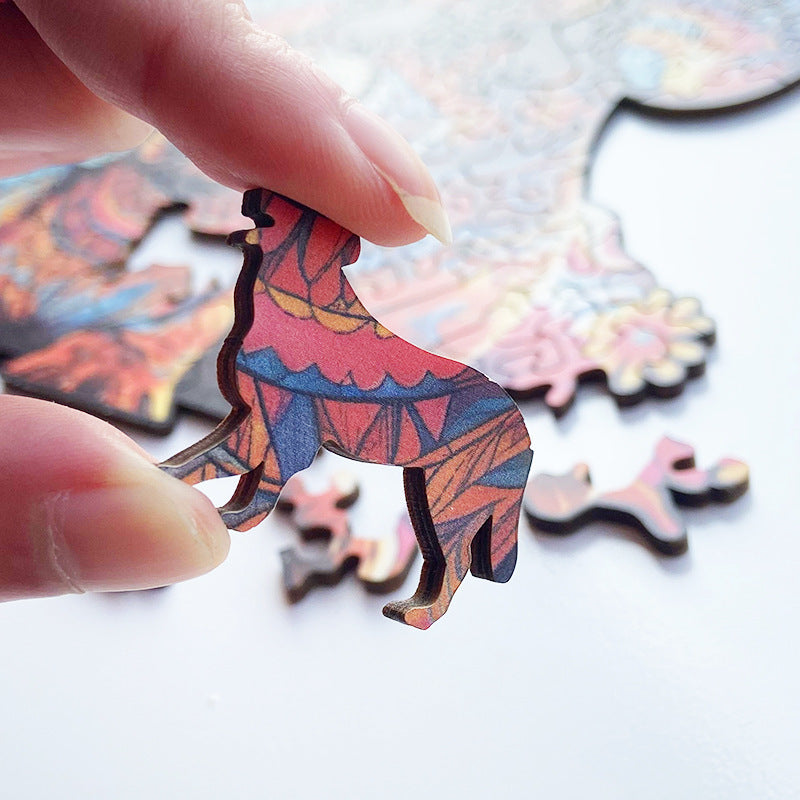 The Royal Blue Elephant - Wooden Jigsaw Puzzle