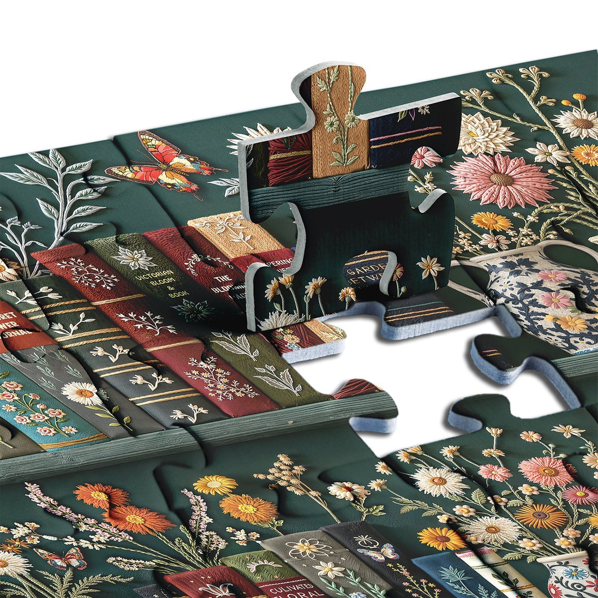 Blooming Bookshelf Jigsaw Puzzles 1000 Pieces