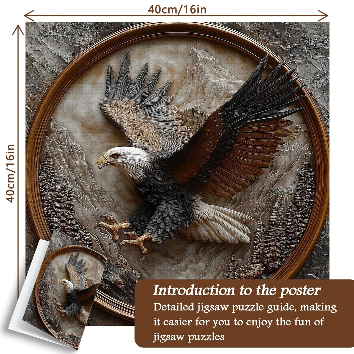 Aureate Eagle Wooden Jigsaw Puzzle 1000 Pieces