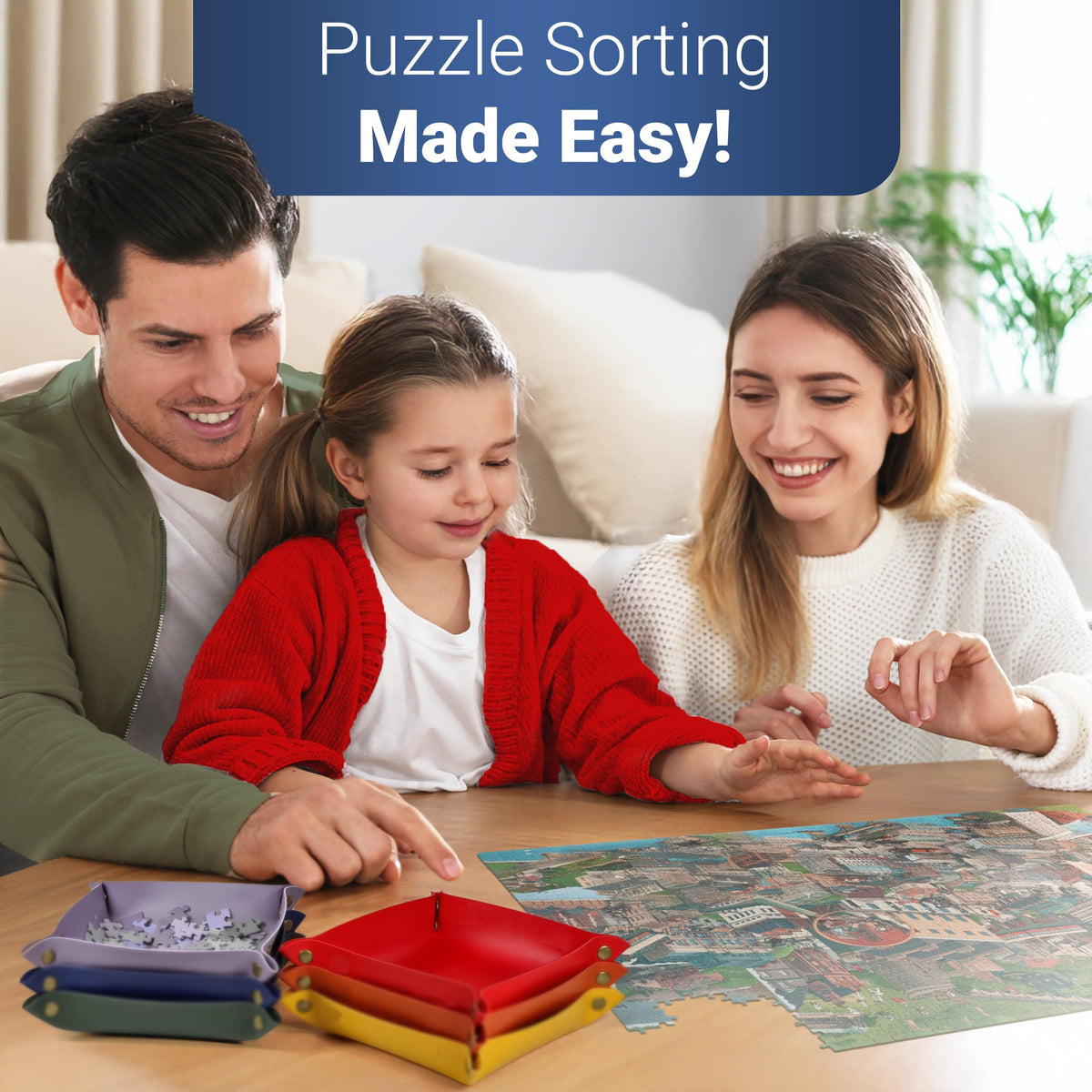 Stackable Jigsaw Puzzle Sorting Trays