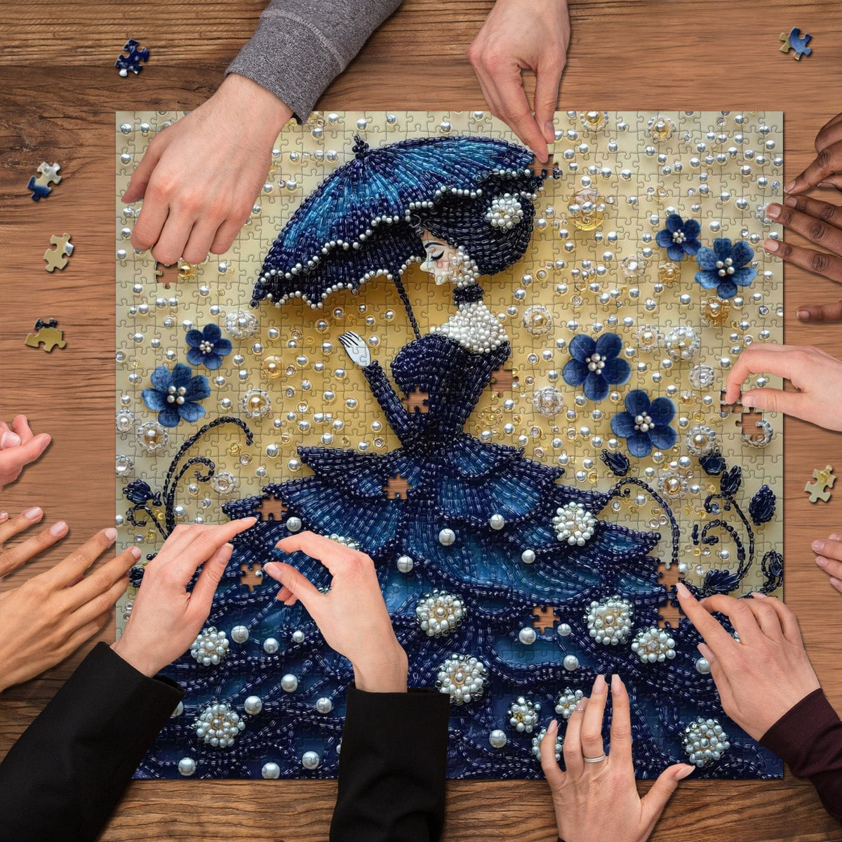 Beaded Lady Wooden Jigsaw Puzzles 1000 Pieces