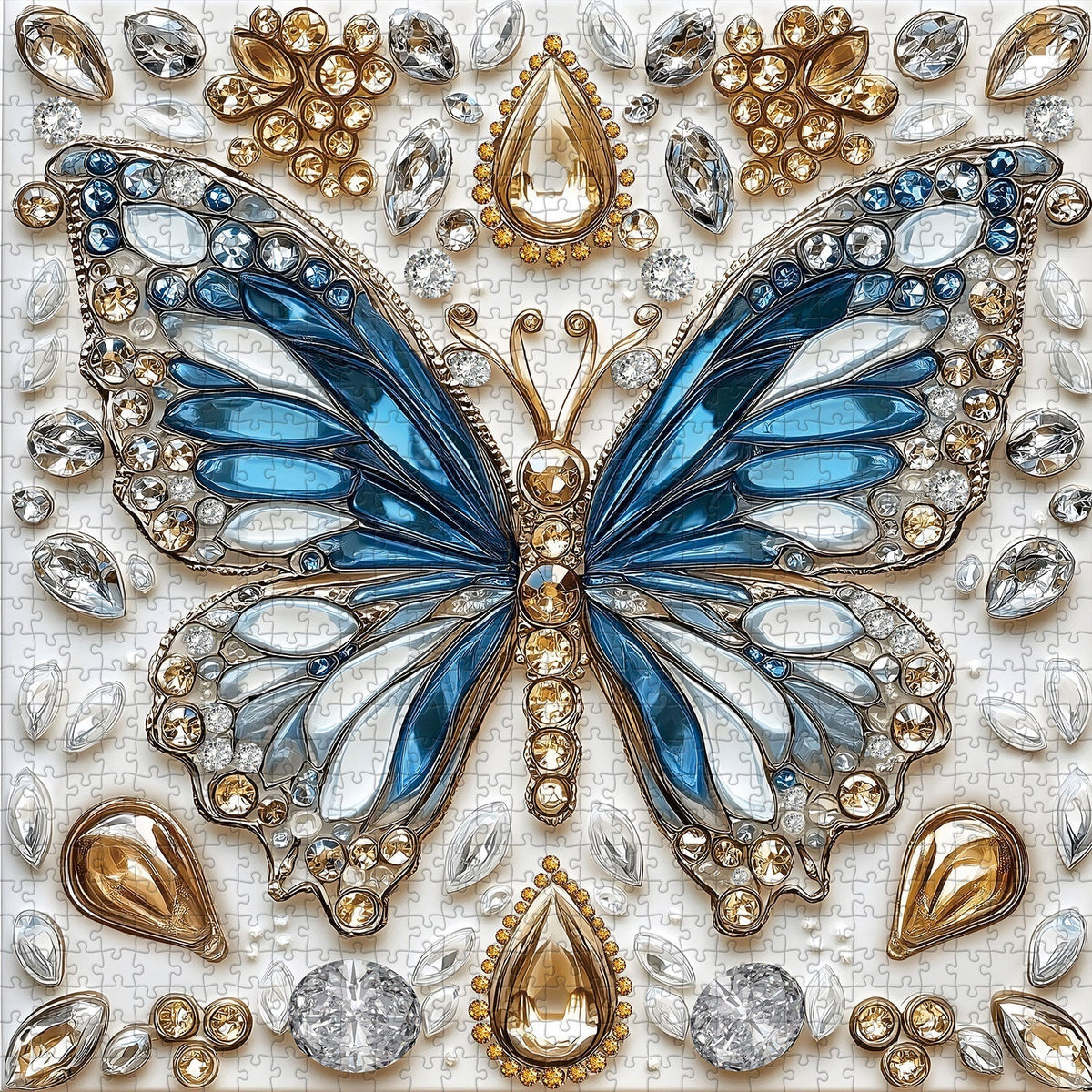 Butterfly's Crystal Symphony Wooden Jigsaw Puzzle 1000 Pieces