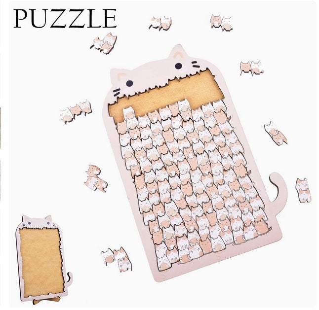 🐾Cat Shaped Tray Wooden Jigsaw Puzzle