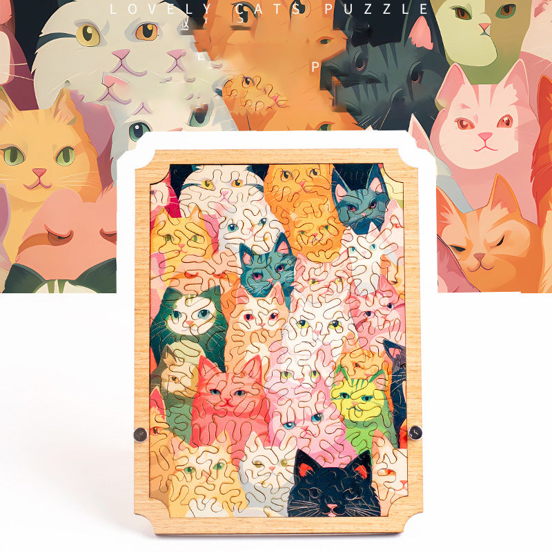 🐾Cat Shaped Tray Wooden Jigsaw Puzzle