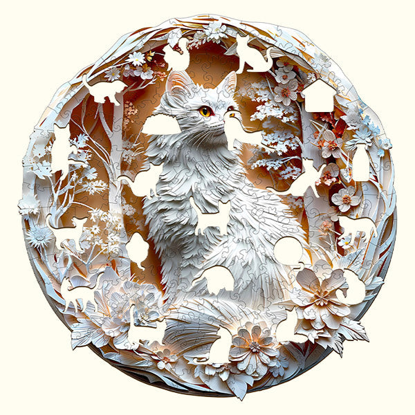 3D Cat Wooden Jigsaw Puzzle